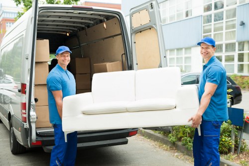 House removalists preparing a move in Ruxley with boxes and furniture