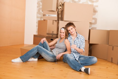 Professional packing boxes prepared for a move in Ruxley
