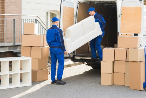 Commercial moving team planning a business relocation in Ruxley
