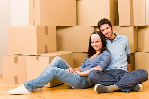 Prepared household items ready for transport during a Ruxley home move