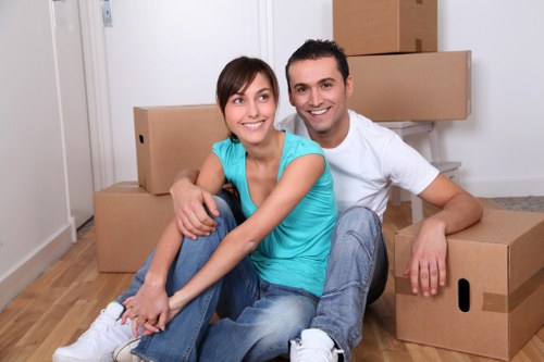 Office relocation planning in Ruxley with moving boxes and workspace setup
